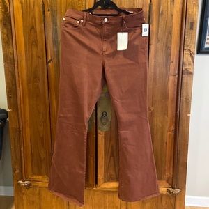 NWT Gap resolution skinny flare maroon jeans